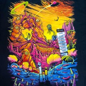 NWT Rick & Morty Alien World Tee